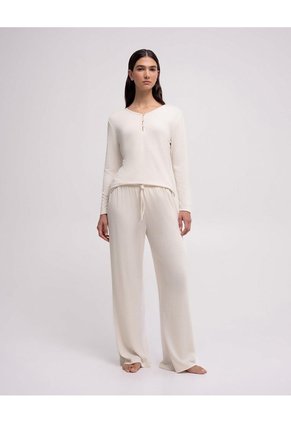 Camibuso De Pijama Avena Mujer Beige
