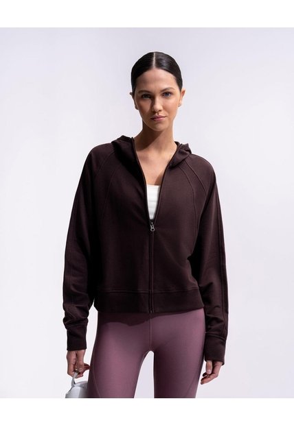 Buzo Deportivo Regular Vinotinto Mujer Rojo