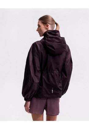 Chaqueta Rompevientos Oversize Vinotinto Mujer Rojo