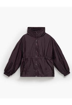 Chaqueta Rompevientos Oversize Vinotinto Mujer Rojo