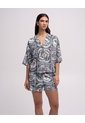 Short De Pijama Estampado Mujer Verde de PUNTO BLANCO