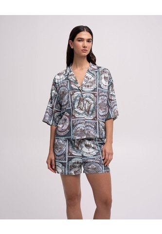 Short De Pijama Estampado Mujer Verde PUNTO BLANCO
