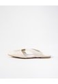 Zapato Mule Plano Crudo Mujer Beige de PUNTO BLANCO