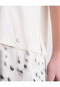 Camiseta Oversize Algodón Avena Mujer Beige de PUNTO BLANCO