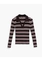 Camibuso Tipo Polo Regular Rayas Mujer Rojo de PUNTO BLANCO