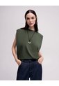 Camiseta Oversize Verde Mujer Verde de PUNTO BLANCO