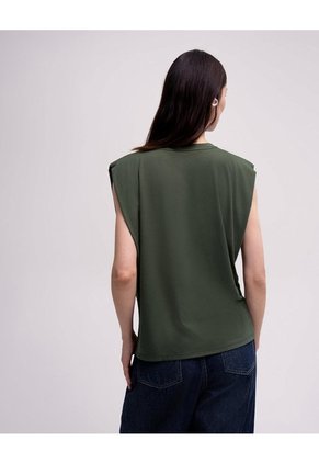 Camiseta Oversize Verde Mujer Verde