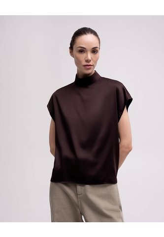 Blusa Cuello Alto Uva Mujer Rojo PUNTO BLANCO