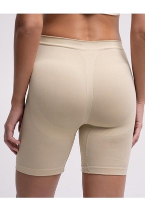 Panty Ciclista Seamless Control Medio Habano Beige