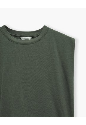 Camiseta Oversize Verde Mujer Verde
