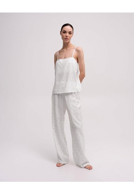 Blusa + Pantalón De Pijama Surtido Mujer Blanco