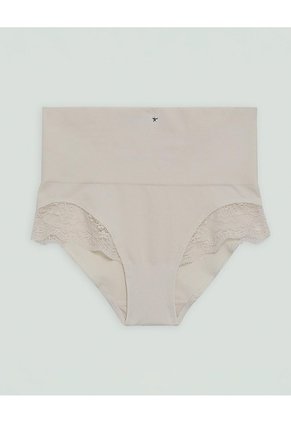 Panty Cachetero Tiro Alto Seamless Avena Beige