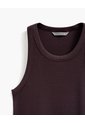 Camiseta Esqueleto Regular Rib Algodón Vinotinto Mujer Rojo de PUNTO BLANCO
