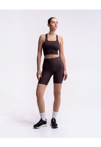 Biker Deportivo Tiro Alto Control Abdomen Vinotinto Rojo PUNTO BLANCO