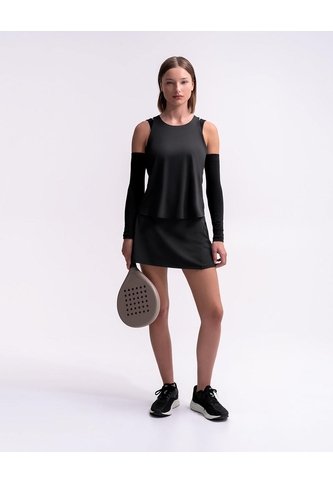 Falda De Tenis Ciclista Interno Negra Mujer Negro PUNTO BLANCO