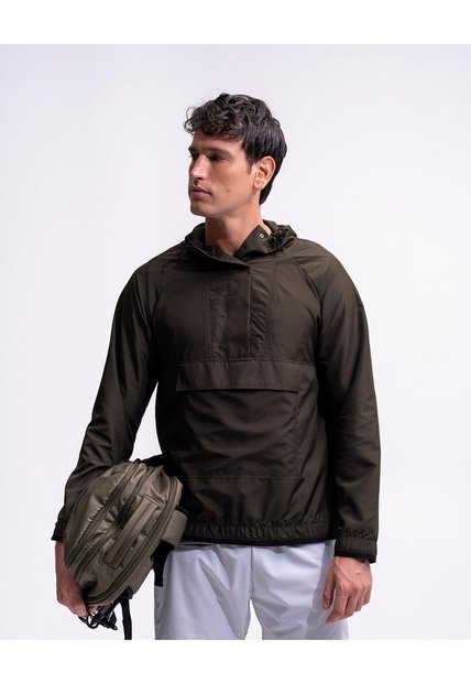 Chaqueta Regular Rompevientos Verde Hombre Verde