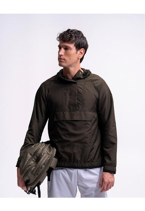 Chaqueta Regular Rompevientos Verde Hombre Verde