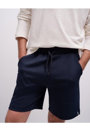 Bermuda Confort Regular Azul Hombre Azul