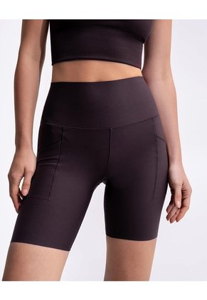 Biker Deportivo Tiro Alto Control Abdomen Vinotinto Rojo
