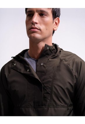 Chaqueta Regular Rompevientos Verde Hombre Verde