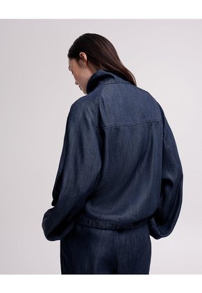 Chaqueta Confort Oversize índigo Oscuro Mujer Azul
