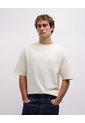 Camiseta Confort Regular Algodón Blanca Hombre Beige de PUNTO BLANCO