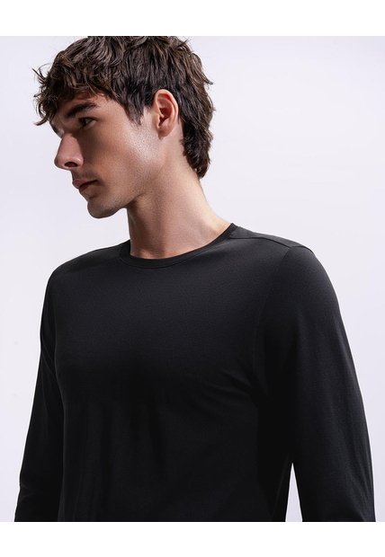 Camibuso Slim Control Humedad Negra Hombre Negro