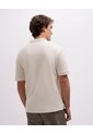 Polo Regular Tejida Avena Hombre Beige de PUNTO BLANCO