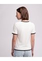 Camiseta Slim Tejido De Punto Crema Mujer Beige de PUNTO BLANCO