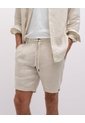 Bermuda Regular Lino Kaki Hombre Beige de PUNTO BLANCO