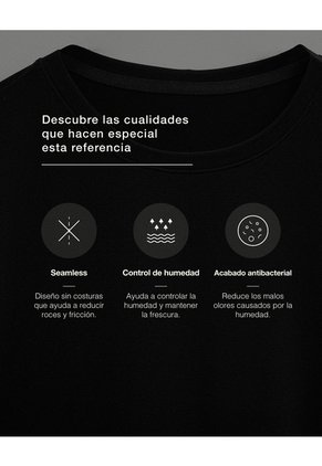 Camibuso Slim Control Humedad Negra Hombre Negro