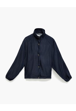 Chaqueta Confort Oversize índigo Oscuro Mujer Azul