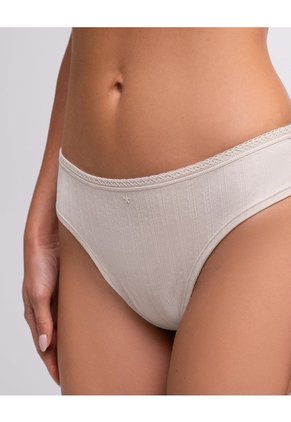 Panty Brasilero En Seamless Tiro Medio Arena Beige