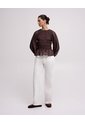 Camisa Manga Larga Oversize Café Mujer Cafe de PUNTO BLANCO