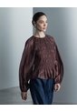 Camisa Manga Larga Oversize Café Mujer Cafe de PUNTO BLANCO