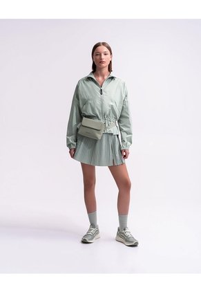 Chaqueta Rompevientos Regular Verde Mujer Verde