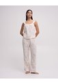 Pantalón De Pijama Tiro Medio Estampado Beige de PUNTO BLANCO