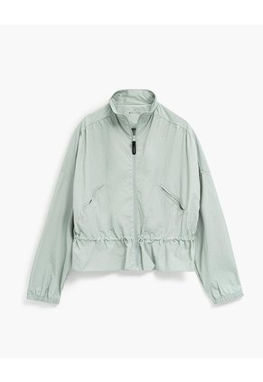Chaqueta Rompevientos Regular Verde Mujer Verde