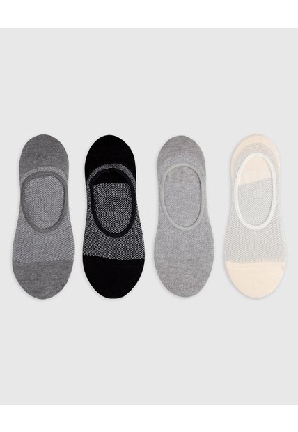Medias Mujer Baleta Algodón Pack X4 Surtido