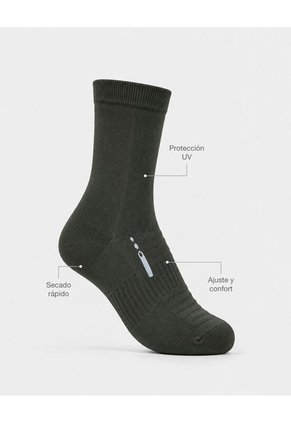 Medias Deportivas Unisex Largas Secado Rápido Verdes Verde