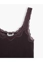 Camiseta Esqueleto Regular Rib Vinotinto Mujer Rojo de PUNTO BLANCO
