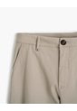 Pantalón Chino Regular Algodón Caqui Hombre Beige de PUNTO BLANCO