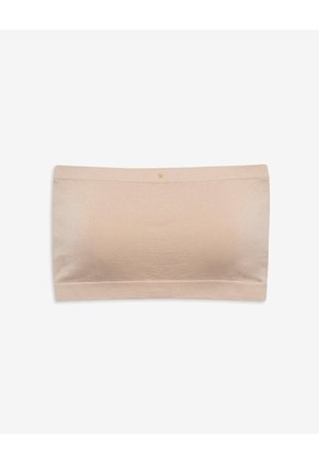 Top Strapless Soporte Ligero Seamless Habano Beige