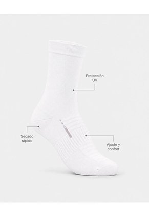 Medias Deportivas Unisex Largas Ciclismo Blancas Blanco