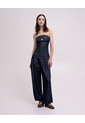 Camisa Strapless Denim Oscuro Mujer Azul de PUNTO BLANCO