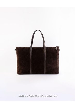 Bolso Tipo Maletín Cuero Café