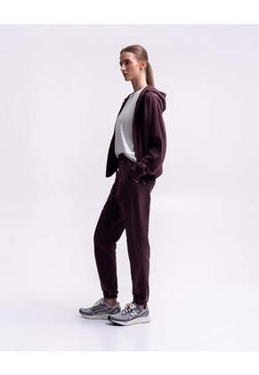 Jogger Tiro Medio Algodón Vinotinto Mujer Rojo