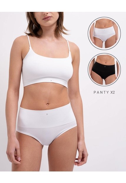 Panty Clasico Seamless Tiro Alto X2unds Surtido Multicolor