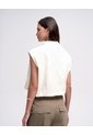 Blusa Globo Cuello Tortuga Vainilla Mujer Beige de PUNTO BLANCO