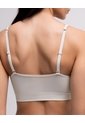Top En Tiras Delgadas Soporte Medio Vainilla Beige de PUNTO BLANCO